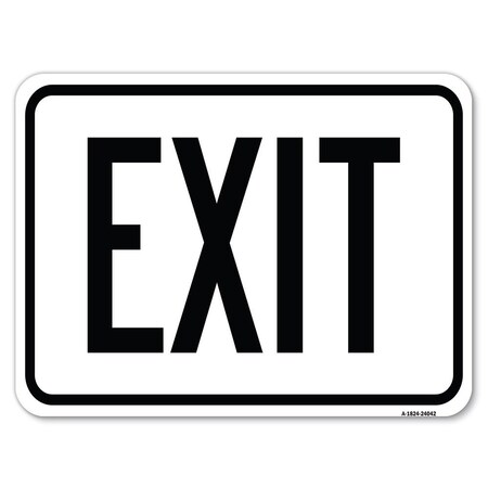 Signmission Exit 1 Heavy-Gauge Aluminum Rust Proof Parking Sign, 18" H, 24" L, A-1824-24042 A-1824-24042